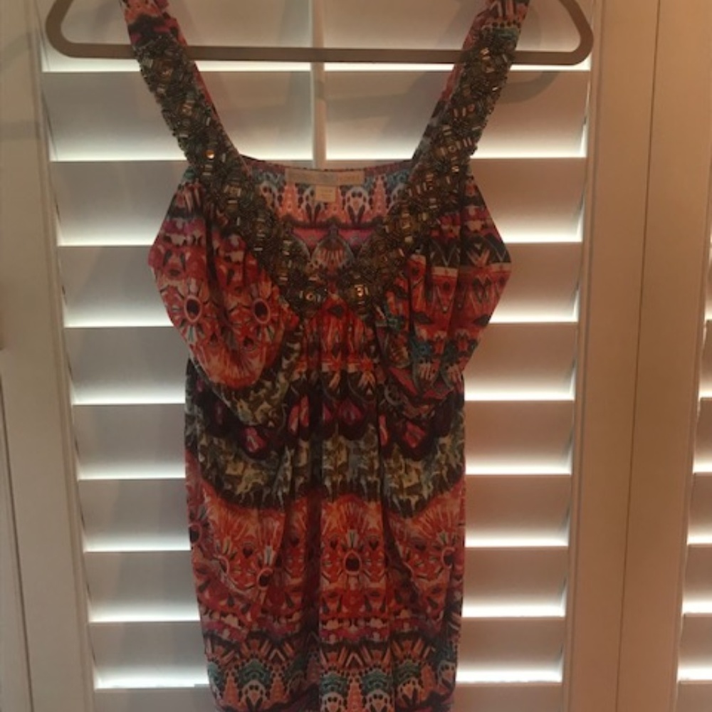 Beautiful Boston Proper beaded neckline flown tank